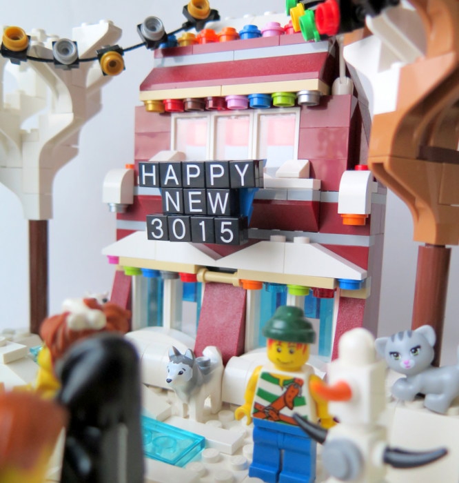 LEGO MOC - Новогодний Кубик 3015 - В кругу друзей: Поздравляшки!