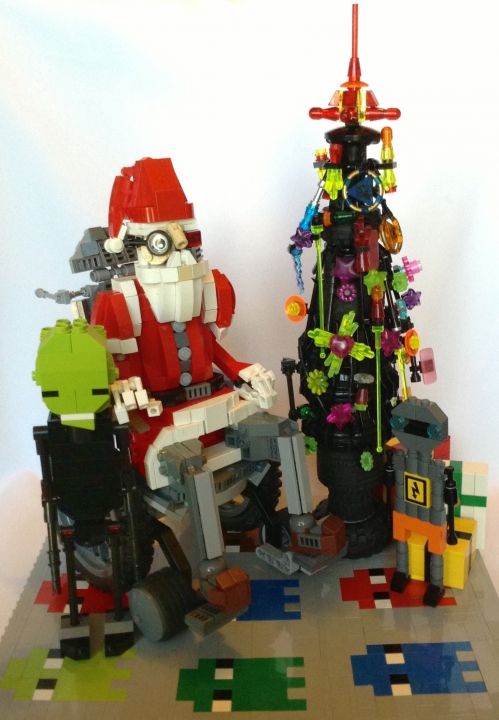 LEGO MOC - Новогодний Кубик 3015 - Дед мороз 3015: Детишки обязаны рассказывать стихи за подарки даже в 3015 году