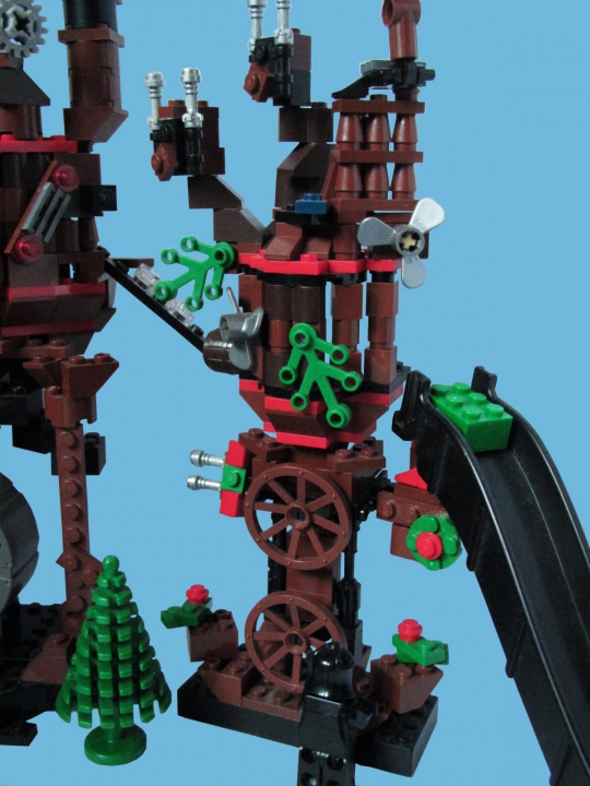 LEGO MOC - Новогодний Кубик 3015 - Фабрика елочных игрушек V112-184-221PHD: Тут они лакируются, окрашиваются, и упаковываются.