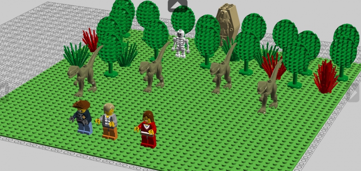 LEGO MOC - Мир Юрского периода - Погоня
