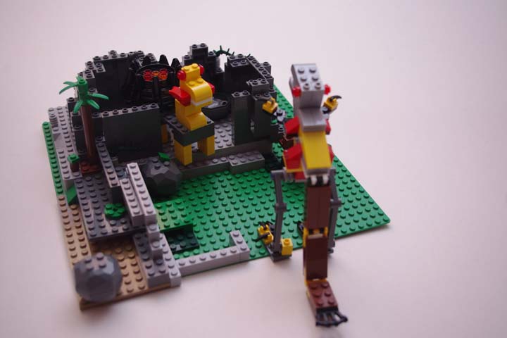 LEGO MOC - Мир Юрского периода - Один день из жизни аллозавра: -Я жестокий аллозавр! я так голоден. Я заберу у тебя яйца!