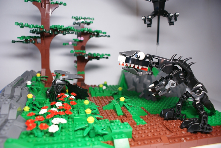 LEGO MOC - Мир Юрского периода - Легкая добыча?: Молодой аллозавр предвкушает легкую добычу