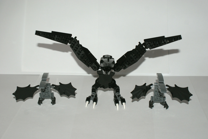 LEGO MOC - Мир Юрского периода - Легкая добыча?: Семья птеранодонов - спереди