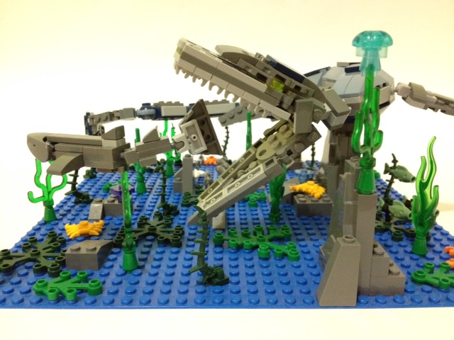 LEGO MOC - Мир Юрского периода - Тилозавр - повелитель доисторических морей.