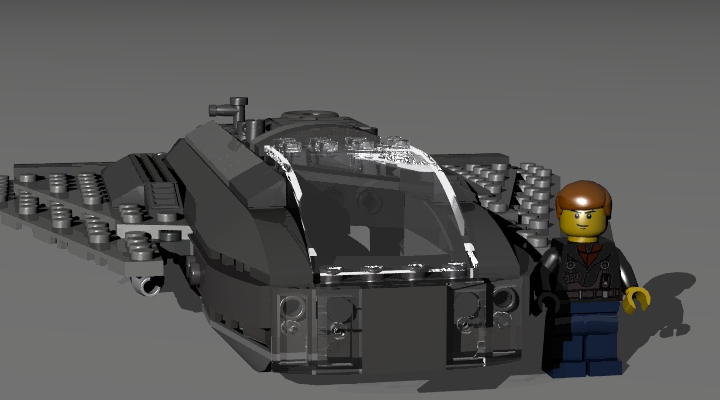 LEGO MOC - Погружение - Подводный аппарат SM-4: А вот и пилот(на этот раз в нормальном состоянии)рядом со своей машиной. К сожалению второй пилот уснул, и поэтому не смог присоединится к фотосесии.