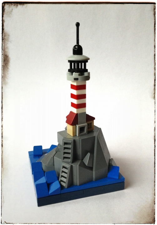 LEGO MOC - Погружение - Внеконкурсный маяк в трех масштабах (mini scale, micro scale, nano scale) : Масштаб 2.  (micro scale)