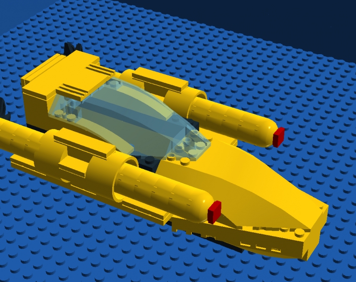 LEGO MOC - Погружение - Одноместная подводная лодка класса fgda.: полный вид