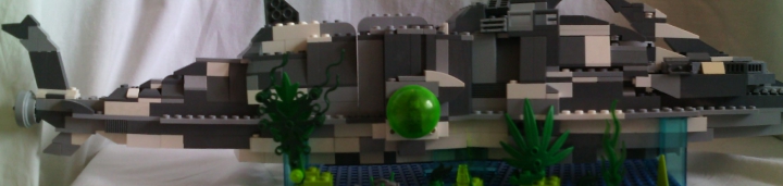 LEGO MOC - Погружение - Наутилус - подвижный в подвижном: Панорама сбоку,