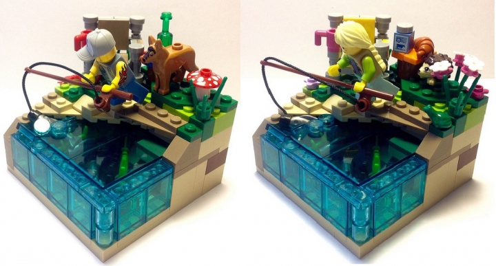 LEGO MOC - Битва Мастеров 'В кубе' - РЫБАЛКА. Найди отличия.: Нашли? А может все было по-другому?