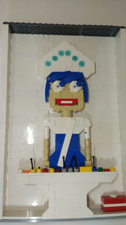 LEGO MOC - Новогодний Кубик 2016 - Головоломка: Радость в костюме Снегурочки: общий вид