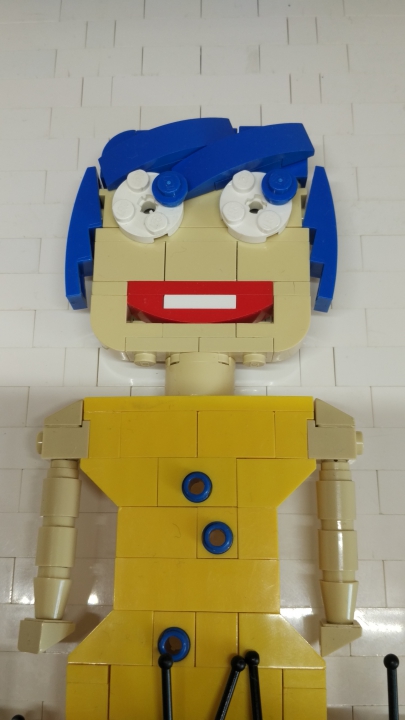 LEGO MOC - Новогодний Кубик 2016 - Головоломка: Радость в костюме Снегурочки: бонус - радость в обычном наряде