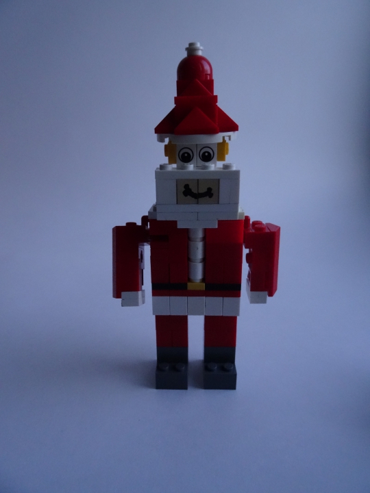 LEGO MOC - Новогодний Кубик 2016 - Гомер Симпсон в образе Санты Клауса 