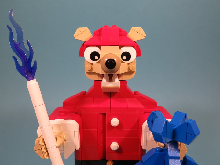 LEGO MOC - Новогодний Кубик 2016 - Новогодний Мышь: Вот я крупным планом