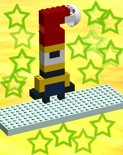 LEGO MOC - Новогодний Кубик 2016 - Миньйон Санта