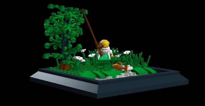 LEGO MOC - Чудеса русских сказок - Сказка о рыбаке и рыбке: MOC с другого ракурса.