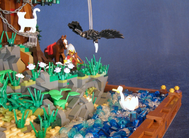 LEGO MOC - Чудеса русских сказок - У Лукоморья дуб: Царевна-лебедь.