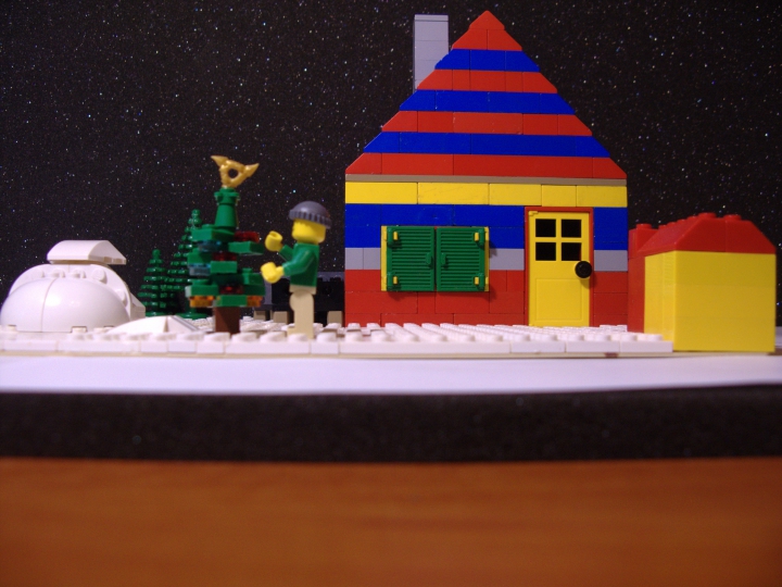 LEGO MOC - Новогодний Кубик 2017 - Дом под Рождество.