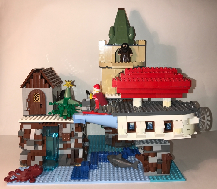 LEGO MOC - Новогодний Кубик 2017 - Новый год на планете великанов: Но их странности и странности их планеты не мешали им жить, работать и отмечать праздники. На этой фотографии мы застали их в момент празднования Нового года.