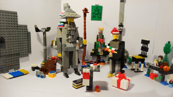LEGO MOC - Новогодний Кубик 2017 - Новый Год в Средиземье: Подарок Гэндальфа