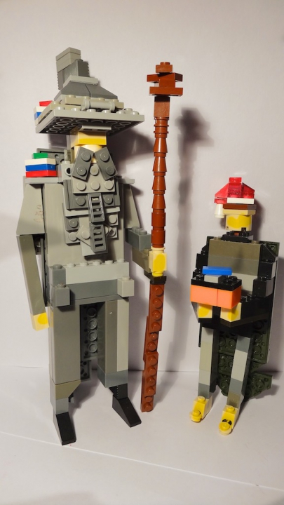 LEGO MOC - Новогодний Кубик 2017 - Новый Год в Средиземье: Гэндальф и Фродо