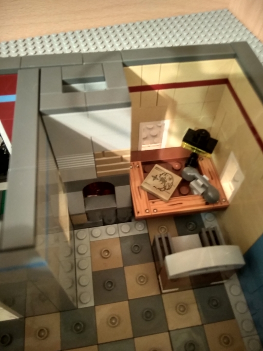LEGO MOC - Конкурс Детективов - Офис детектива: Камин и стол детектива 