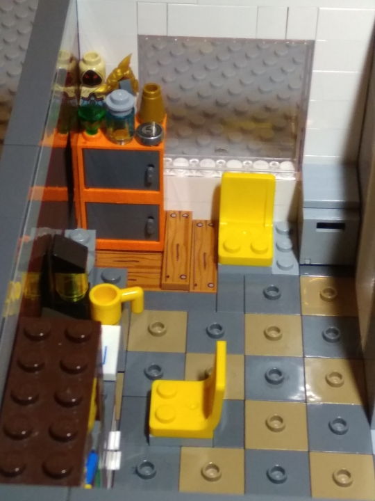 LEGO MOC - Конкурс Детективов - Офис детектива: Шкаф и сиденье для посетителей 