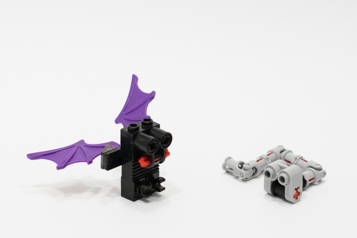 LEGO MOC - Фантастические твари и кто их фантазирует - Летаус, Лестничник и Змеинус: Летус и Змеинус разговаривают о своих любимых фруктах.