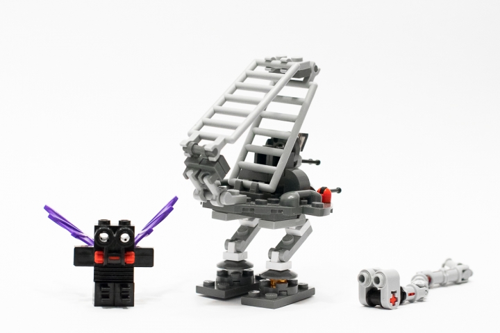 LEGO MOC - Фантастические твари и кто их фантазирует - Летаус, Лестничник и Змеинус: И вот они все вместе.