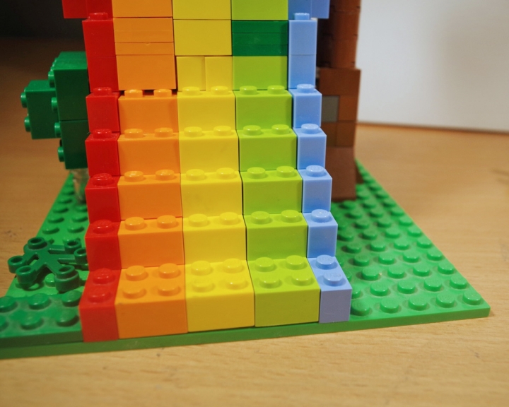 LEGO MOC - Фантастические твари и кто их фантазирует - Радужная птица: Хвост птицы.