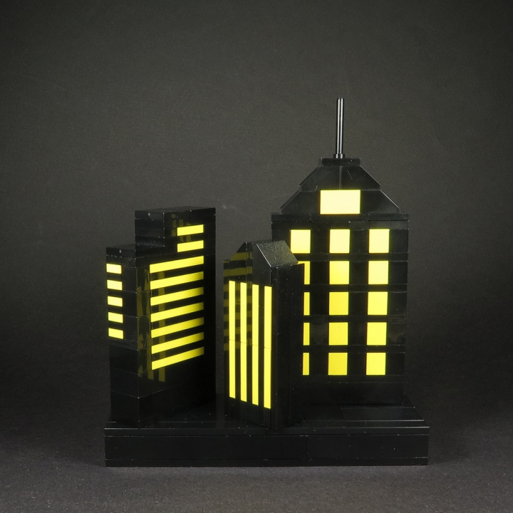 LEGO MOC - 16x16: Batman-80 - Диорама Готэм-Сити: Город, который никогда не спит
