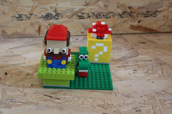 LEGO MOC - 16x16: Чиби - Марио: Здесь есть все любимые штуки Марио.