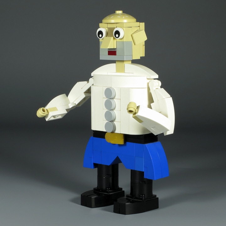 LEGO MOC - 16x16: Чиби - Babushka, Dedushka & Kolobok: </i>'Dear, I want to have some bread!'<br><i><br />
('Дорогая, а дай-ка мне хлебушка!')
