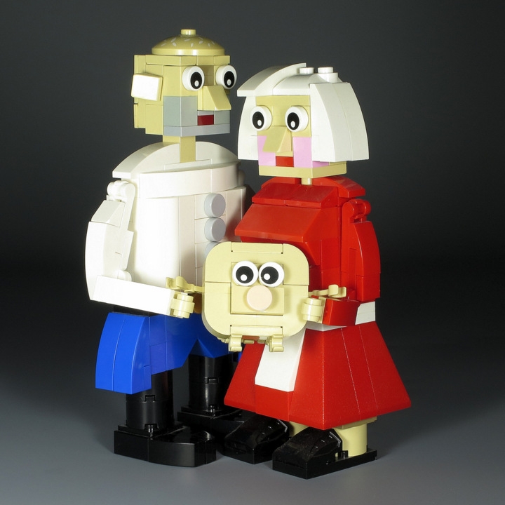 LEGO MOC - 16x16: Чиби - Babushka, Dedushka & Kolobok: </i>'Let's live happily after!'<br><i><br />
('Давай жить долго и счастливо!')