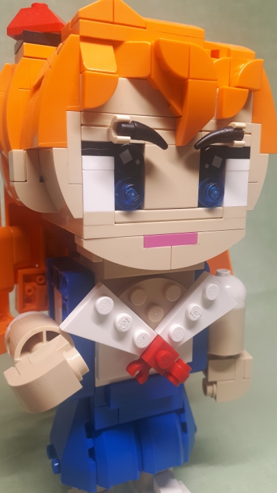 LEGO MOC - 16x16: Чиби - Soryu Asuka Langley: И на последок любимое всеми: 'ANTA BAKA, SHINJI?!'