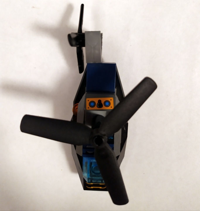 LEGO MOC - 16x16: Микро - Вертолет Бэтмена (миниатюра) : Вид сверху
