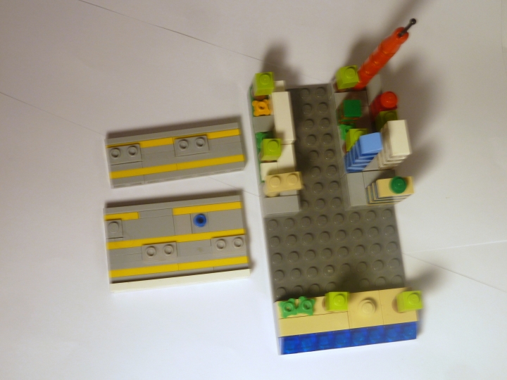 LEGO MOC - 16x16: Микро - Годод Солнечногорск на реке Волшебная.: Отдельно дороги и основание.