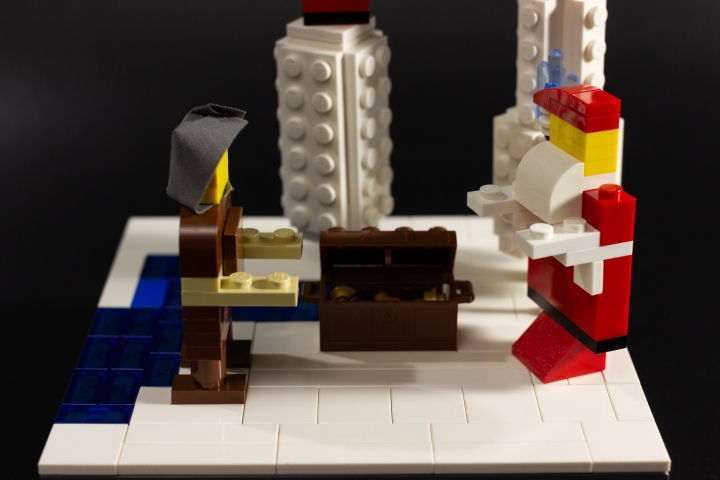 LEGO MOC - Новогодний Кубик 2020 - Встреча с Морозко