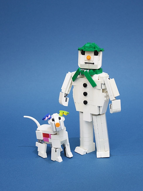 LEGO MOC - Новогодний Кубик 2020 - The snowman and the snowdog.: А вот и сама постройка.