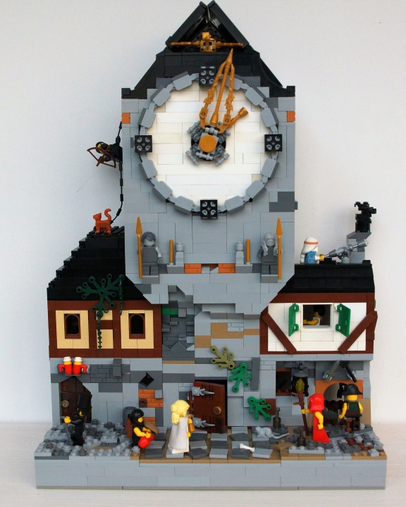 LEGO MOC - Младшая лига. Конкурс 'Средневековье'. - Городские куранты: Общий вид грандиозной конструкции