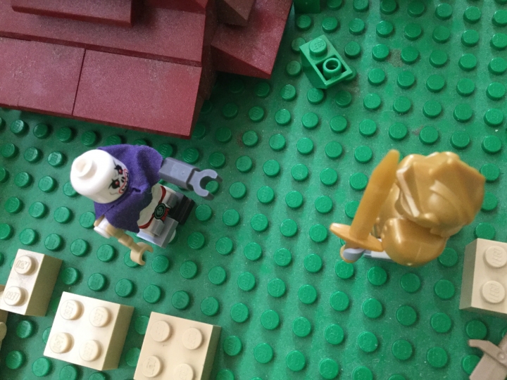 LEGO MOC - Младшая лига. Конкурс 'Средневековье'. - Рассказ битва у знахаря : (Золотой рыцарь)Нам надо…