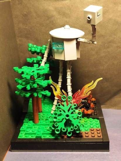 LEGO MOC - LEGO-конкурс 16x16: 'Иллюстрация' - Гроза: Вид с другого ракурса.