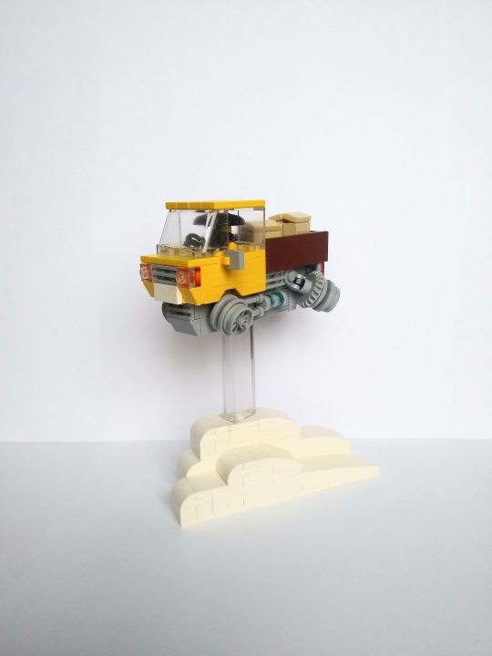 LEGO MOC - LEGO-конкурс 16x16: 'Киберпанк' - Автозаправочная станция: Из-за невозможности передвижения по земле, любой автомобиль оснащен специальными двигателями