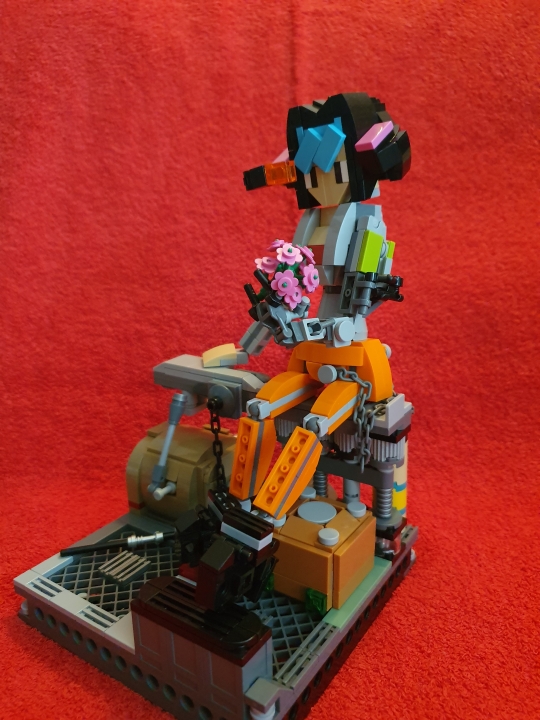 LEGO MOC - LEGO-конкурс 16x16: 'Киберпанк' - CyberPunk Girl: Работа крупным планом.