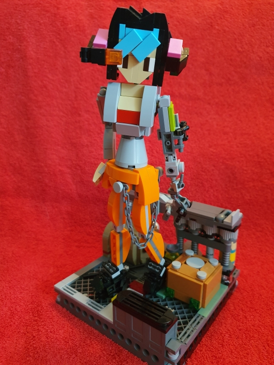 LEGO MOC - LEGO-конкурс 16x16: 'Киберпанк' - CyberPunk Girl: - Эй, ты что, меня фоткаешь?