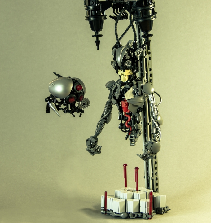 LEGO MOC - LEGO-конкурс 16x16: 'Киберпанк' - Извлечь сердце: Загрузка системы... <br><br />
Загрузка завершена. <br>Теперь ваше сознание подключено к единой нейросети.<br><br />
<br><br />
Усовершенствование тела завершено на 58%