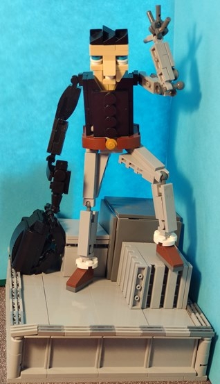 LEGO MOC - LEGO-конкурс 16x16: 'Киберпанк' - Киборг-снайпер: Вот он здоровается с нами.