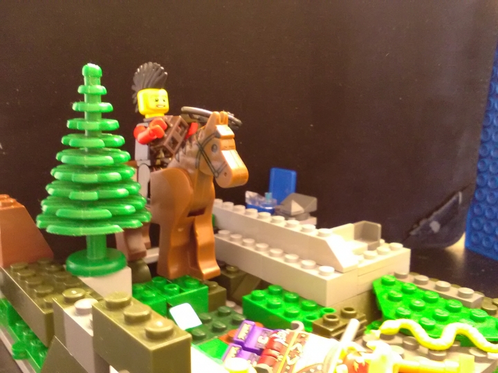 LEGO MOC - LEGO-конкурс 16x16: 'Вестерн' - Смерть индейца.: Вид сзади.