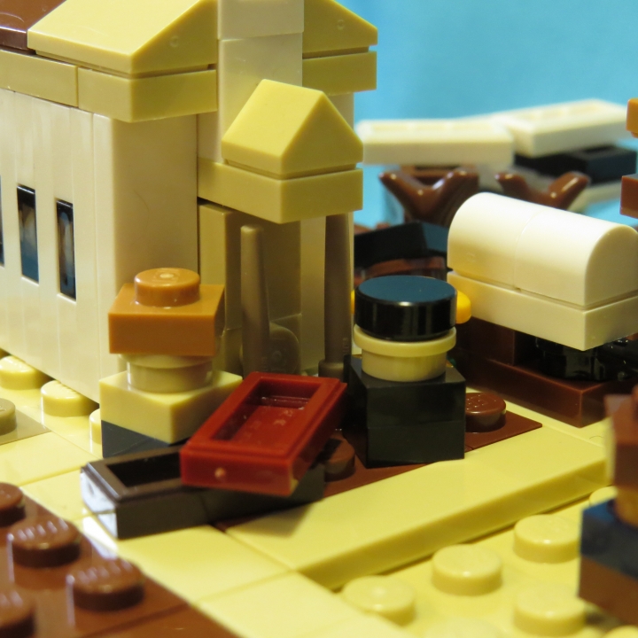 LEGO MOC - LEGO-конкурс 16x16: 'Вестерн' - Вестбрик, Штат Техас: Святой Отец и Гробовщик уже заготовили новенький деревянный костюмчик для проигравшего.