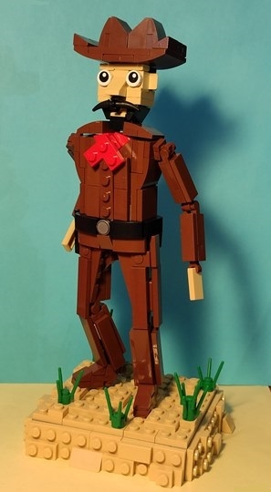 LEGO MOC - LEGO-конкурс 16x16: 'Вестерн' - Бравый Ковбой: Джек с другого ракурса.