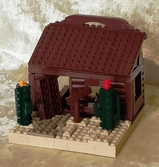 LEGO MOC - LEGO-конкурс 16x16: 'Вестерн' - После драки: Это здание салуна, в котором произошло столь интересное событие. 